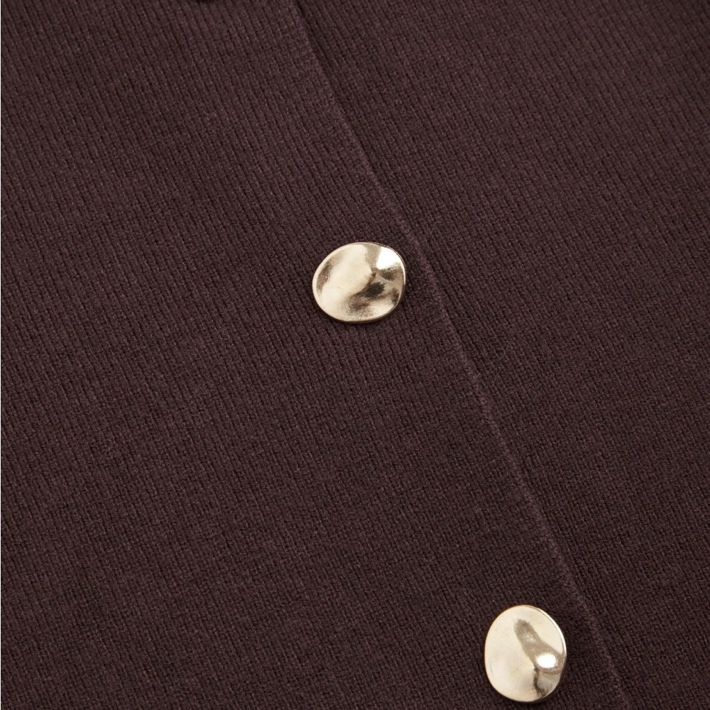 Cider Black Tank Top with Gold Buttons